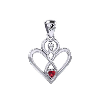 Gemstone Elegance Eternal Goddess Love Sterling Silver Immortal Love Pendant by Peter Stone TPD6204 - Jewelry